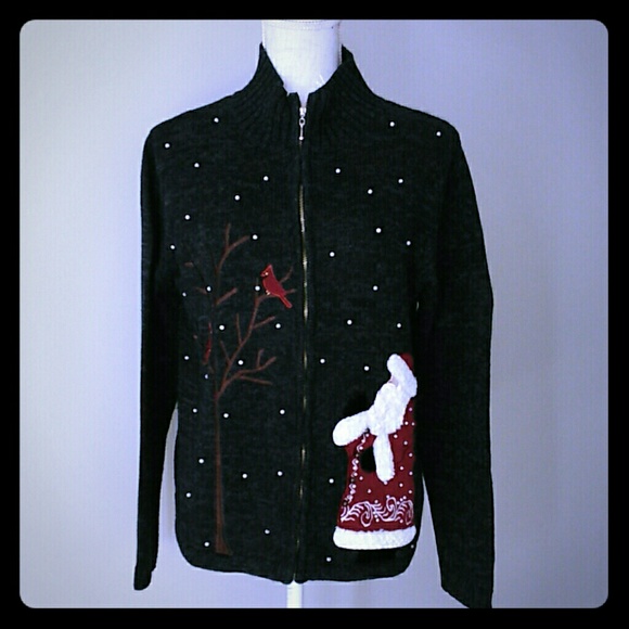Mandal Bay Sweaters - Full Zipper Santa Christmas Sweater